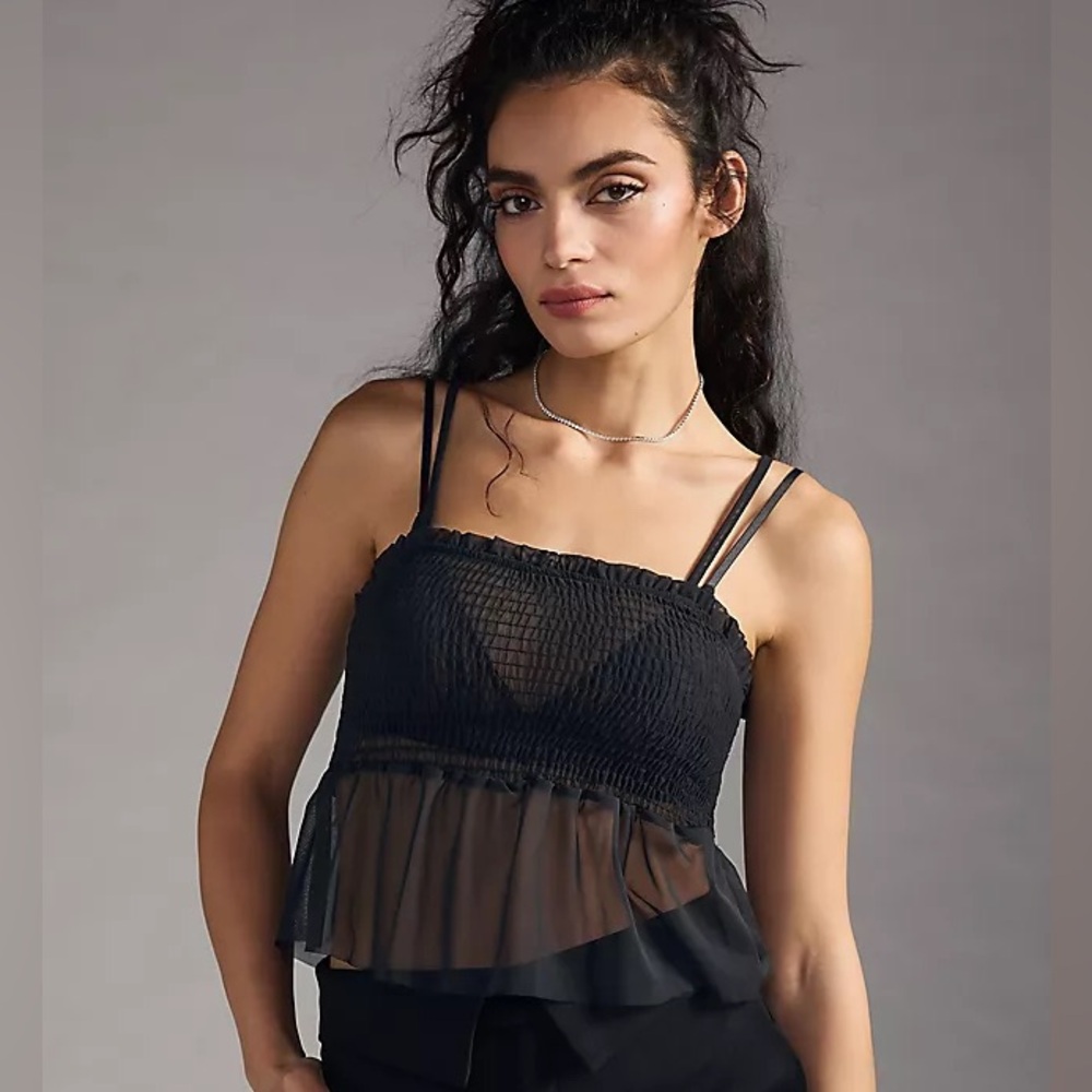 Anthropologie Black Bustier Camisole Top